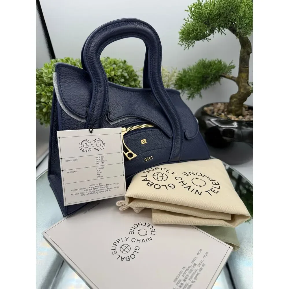 MSCHF Global Supply Chain Telephone (GSCT) handbag in Navy with Detachable Strap
